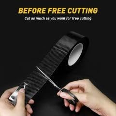 Self-Adhesive Nano Anti-Collision Strip 5D Carbon Fibre Pattern Anti-Scratch Tape Ideal for Car Protection and Decoration Interior & Exterior (Black) Self-Adhesive Nano Anti-Collision Strip 5D Carbon Fibre Pattern Anti-Scratch Tape Ideal for Car Protection and Decoration Interior & Exterior (Black)